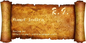 Rumpf Indira névjegykártya